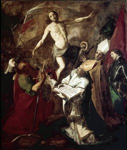 La résurrection avec des saints
