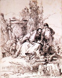 Sorcier examinant des crânes - Giovanni Battista Tiepolo