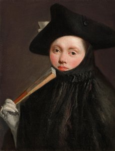 Jeune dame au tricorne, vers 1755-60