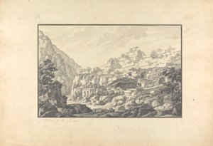 Vue de la source de la rivière Lycus (Nahr el-Kelb) - Giovanni Battista Borra