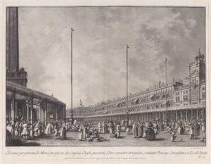 Planche 9 : Procession de la Fête-Dieu sur la Piazza San Marco, de 
