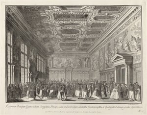 Réception par le Doge des ambassadeurs étrangers dans la Sala del Collegio, 1763-1766 - Giovanni Battista Brostoloni
