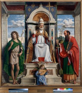Saint Pierre en trône avec Saint Jean-Baptiste et Saint Paul