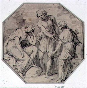 Un Homme et deux Femmes Conversant