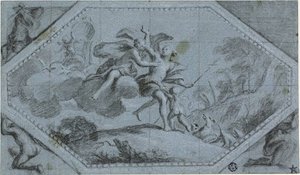 Décoration de plafond avec Vénus et Adonis - Giovanni Battista Cipriani