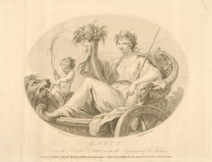 La Terre, gravée par Francescco Bartolozzi (1727-1815) publiée à Londres, 1803