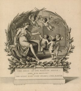 Billet pour le bal à Mansion House, Londres, 17 avril 1775 - Giovanni Battista Cipriani