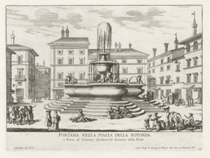 Fontaine du Panthéon sur la Piazza della Rotonda à Rome - Giovanni Battista Falda
