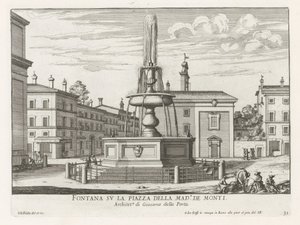 Fontaine sur la Piazza della Madonna dei Monti à Rome