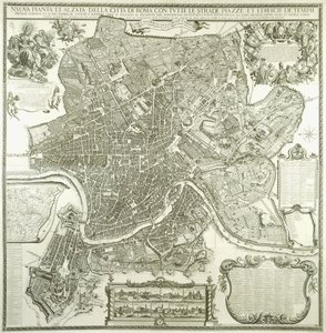 Plan de la ville de Rome, 1730