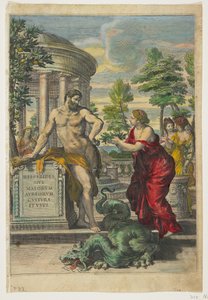 Frontispice et page de titre de Hesperides, 1646