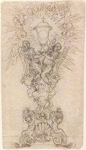 Une monstrance avec deux anges soutenant un calice - Giovanni Battista Foggini