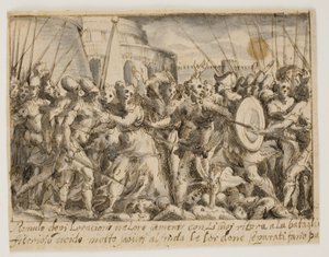 Les Sabines négociant la paix entre les Romains et les Sabins