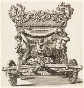 Vue de Face du Premier Carrosse (1686 de Lord Castlemaine par Andrea Cornelly après Ciro Ferri, 1687-1700 - Giovanni Battista Lenardi