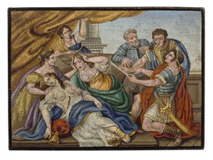 Une fine plaque micromosaïque italienne