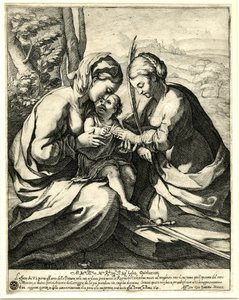 Giovanni Battista Mercati - Le mariage mystique de sainte Catherine, au doigt de laquelle le Christ place l