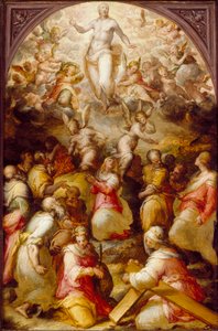 Le Christ en gloire avec Sainte Agnès et Sainte Hélène