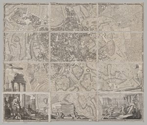 Nuova pianta di Roma data in luce da Giambattista Nolli l’année MDCCXLVII, connue sous le nom de La Pianta Grande di Roma