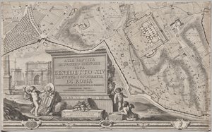 Nuova pianta di Roma data in luce da Giambattista Nolli l’année MDCCXLVII, connue sous le nom de La Pianta Grande di Roma - Giovanni Battista Nolli