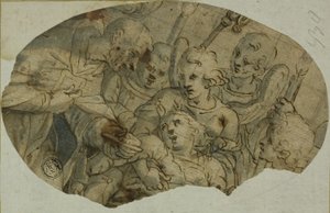 Moine donnant la dernière communion