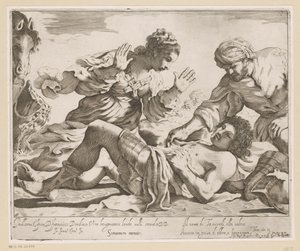 Erminia et Vafrino trouvent Tancrède - Giovanni Battista Pasqualini