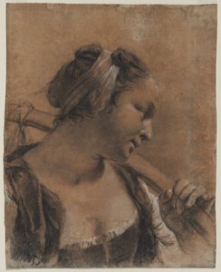 Portrait de Rosa avec un bâton d