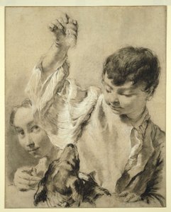 Giacomo nourrit un chien - Giovanni Battista Piazzetta