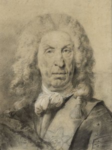 Portrait du maréchal von der Schulenburg, vers 1735 (craie noire et blanche avec fusain sur papier) - Giovanni Battista Piazzetta