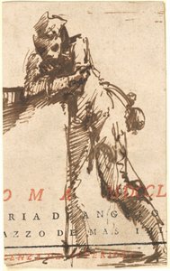 Un homme appuyé sur une structure - Giovanni Battista Piranesi