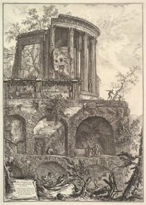 Autre vue du Temple de la Sibylle à Tivoli, 18ème siècle - Giovanni Battista Piranesi