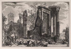 Autre vue du Temple de la Sibylle à Tivoli, de Vedute di Roma - Giovanni Battista Piranesi