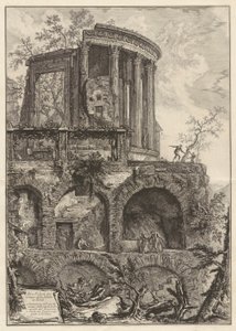 Autre vue du temple de la Sibylle à Tivoli, de Vedute di Roma - Giovanni Battista Piranesi
