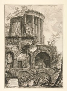 Autre vue du temple de la Sibylle à Tivoli, de Vedute di Roma - Giovanni Battista Piranesi