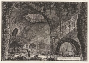Autre vue de la Villa de Mécène à Tivoli, de Vedute di Roma - Giovanni Battista Piranesi