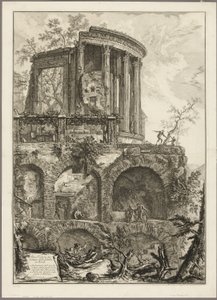 Une autre vue du Temple de la Sibylle à Tivoli, des Vues de Rome - Giovanni Battista Piranesi