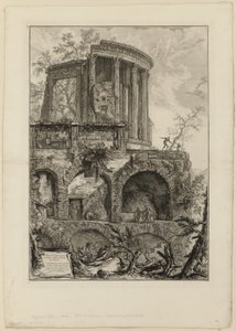 Autre vue du Temple de la Sibylle à Tivoli, des Vues de Rome - Giovanni Battista Piranesi