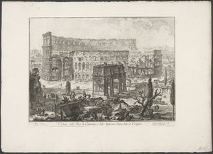 Arc de Constantin et le Colisée à Rome