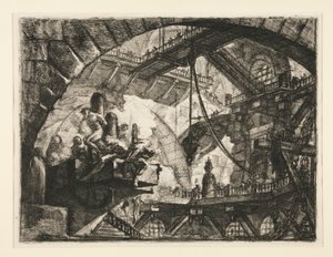 Carceri, X: Prisonniers sur une Plateforme Proéminente - Giovanni Battista Piranesi