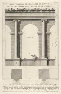 Élévation et plan du portique du second ordre au Théâtre de Marcellus Teatro di Marc..., 1756. - Giovanni Battista Piranesi