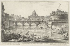 Pont des Anges et Château Saint-Ange à Rome