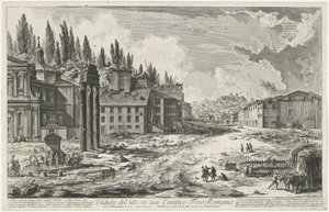 Forum Romanum avec le Temple de Jupiter Stator à Rome - Giovanni Battista Piranesi