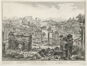 Forum Romanum à Rome (Veduta di Campo Vaccino)