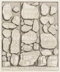 Fragments de marbre du plan de la Rome antique - Giovanni Battista Piranesi