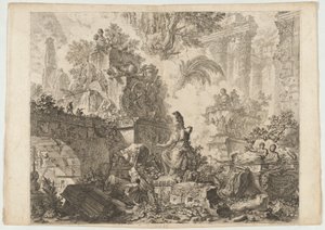 Frontispice, avec statue de Minerve - Giovanni Battista Piranesi