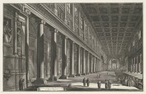 Intérieur de la Santa Maria Maggiore à Rome - Giovanni Battista Piranesi