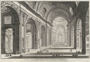 Intérieur de la basilique Saint-Pierre au Vatican - Giovanni Battista Piranesi
