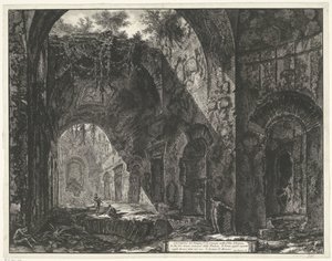 Intérieur du Temple du dieu Canopus dans la Villa Adriana à Tivoli