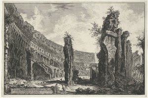 Interieur van het Colosseum te Rome