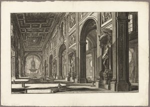 Vue intérieure de la Basilique de Saint-Jean-de-Latran, des Vues de Rome - Giovanni Battista Piranesi