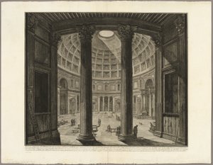 Vue intérieure du Panthéon, de Vues de Rome - Giovanni Battista Piranesi